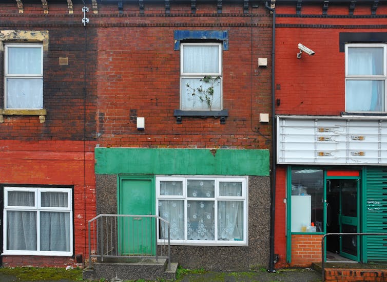 Run down terraced houses