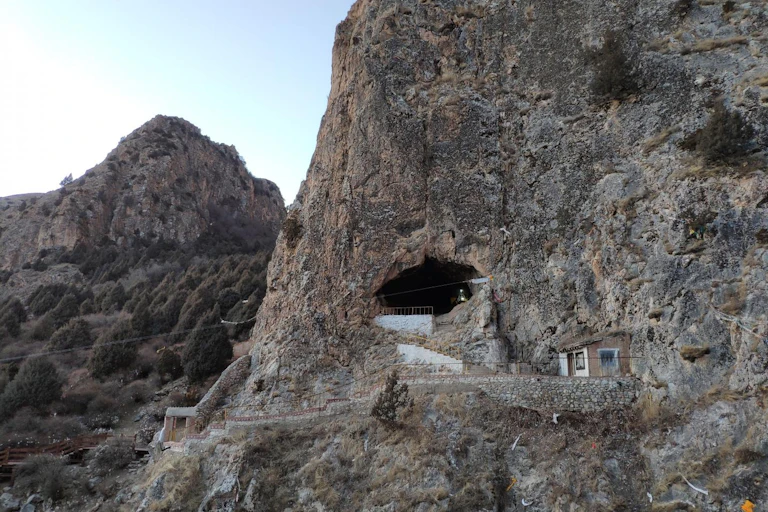 Exterior of Baishiya Karst Cave
