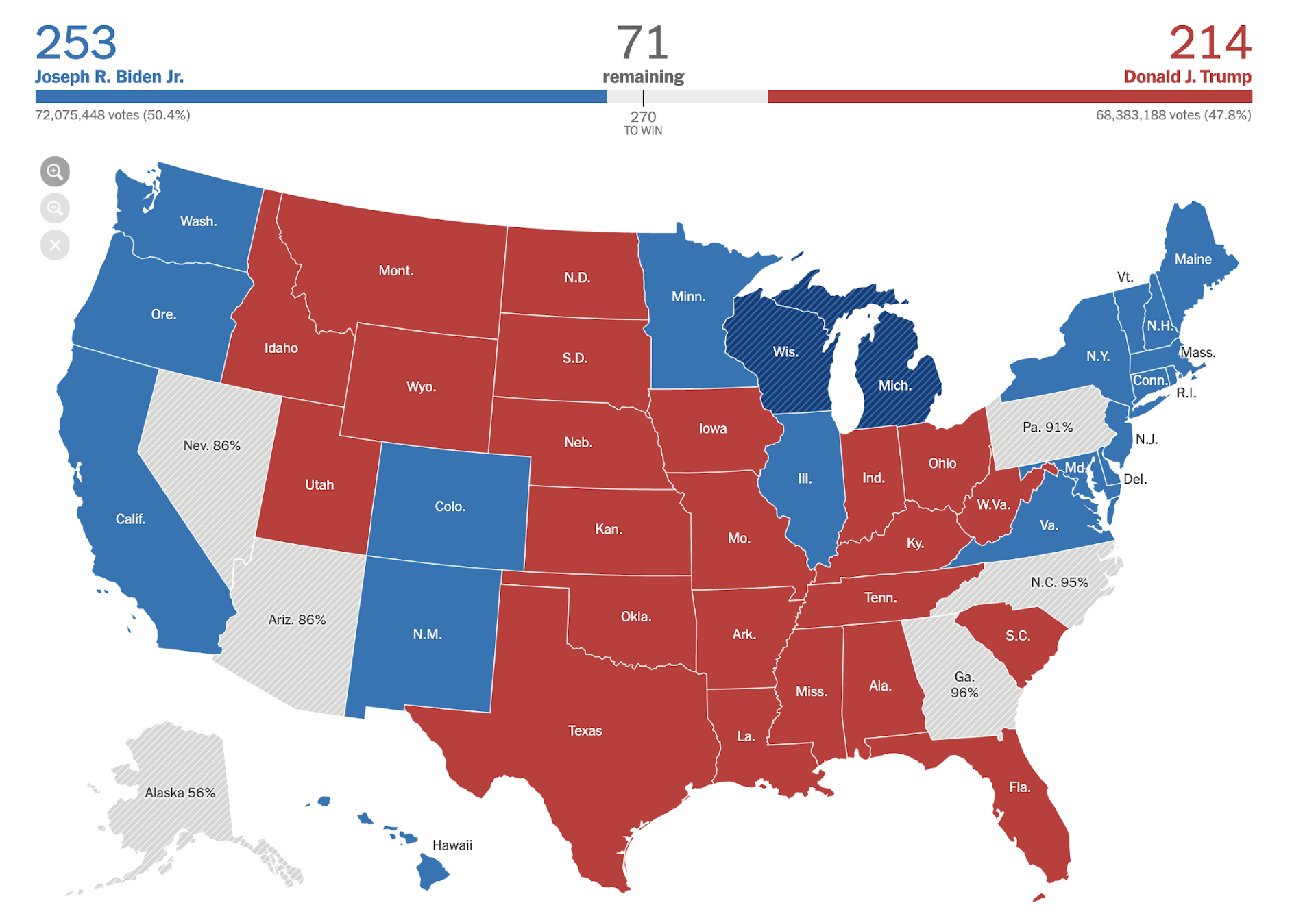 2024 Electoral Map Based On Polls Results - Terri Georgeta