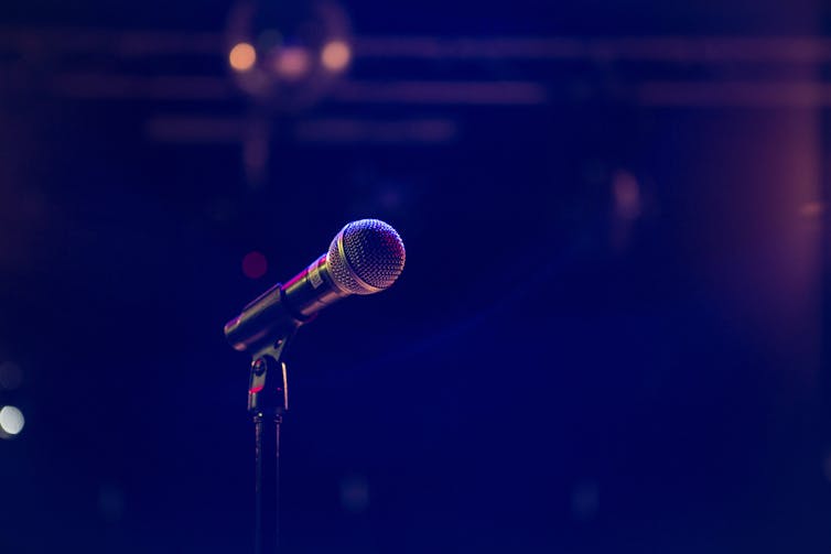 Microphone on stage