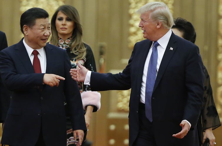 Xin Jinping and Donald Trump