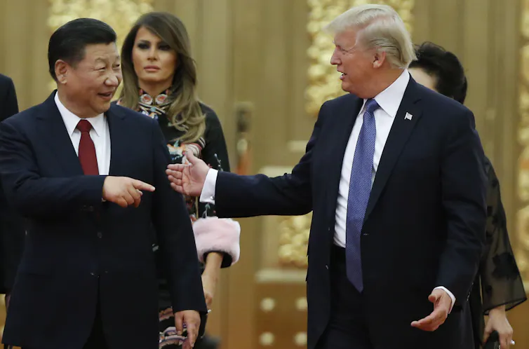 Xin Jinping and Donald Trump
