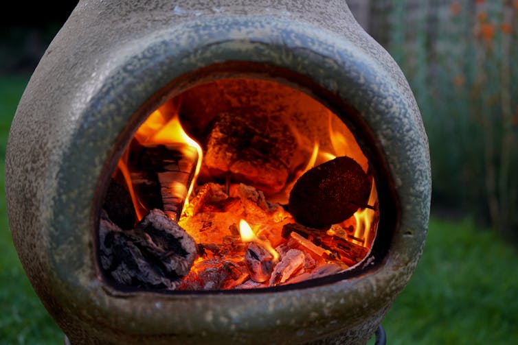Outdoor wood burner
