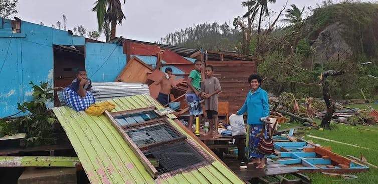 Damage from
Cyclone Winston in Fiji, in February 2016.