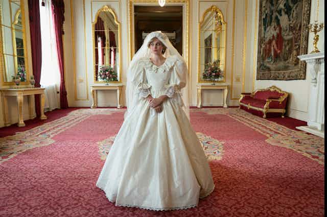 Diana in her wedding dress