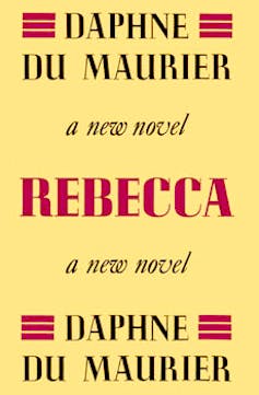 Front cover of Rebecca, all text.