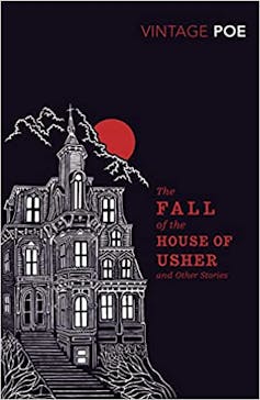 The Fall of The House of Usher cover featuring a gothic house.