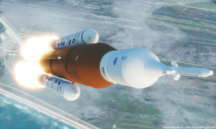 Artistic concept of Artemis-1.