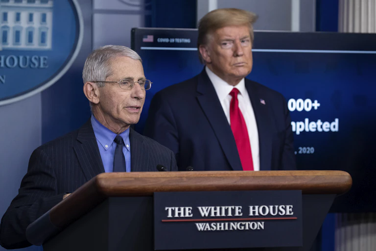President Donald Trump and director of the National Institute of Allergy and Infectious Diseases Anthony Fauci.