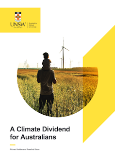 Cover of A Climate Dividend for Australians, UNSW, 2018.