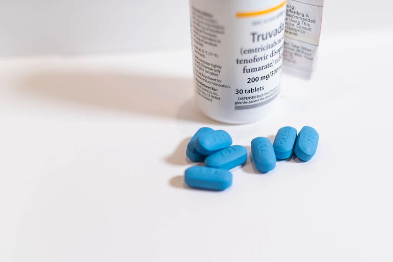 A bottle labelled Truvada