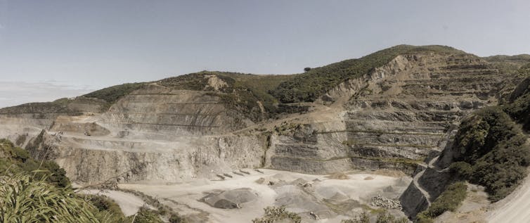 An open quarry site