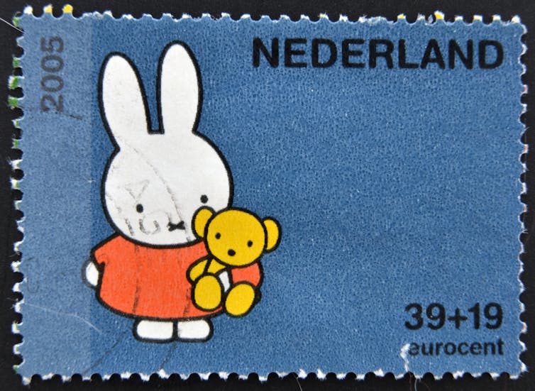 A Miffy character postage stamp