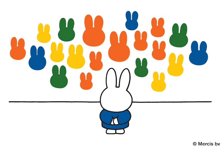 Miffy bunny illustration of bunny at gallery