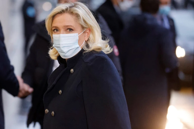 Marine Le Pen, cheffe de file du Rassemblement National, France