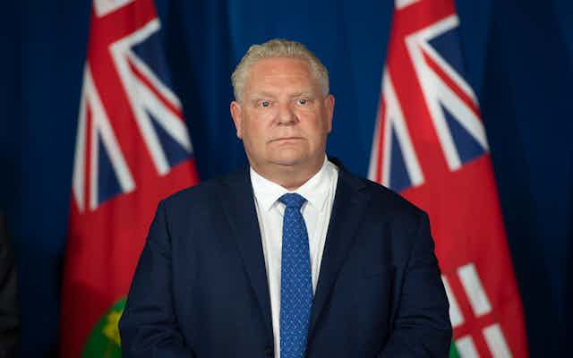 Doug Ford at a news conference.