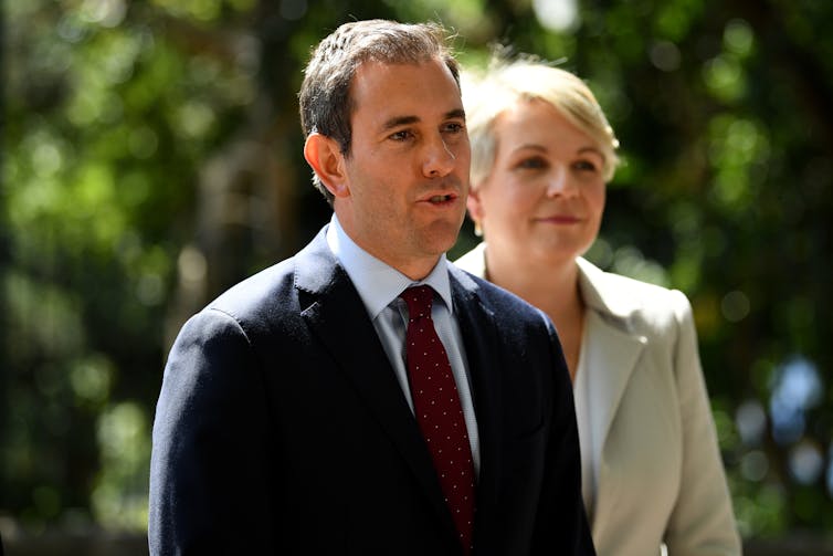 Labor MPs Jim Chalmers and Tanya Plibersek.