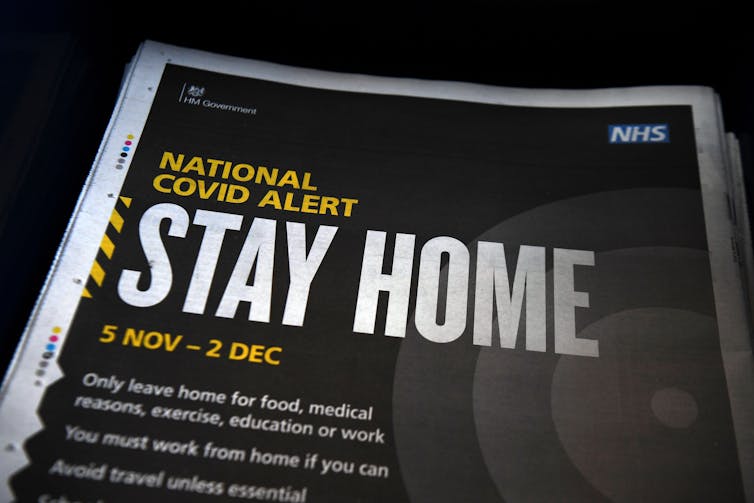 A full-page newspaper ad from the UK government saying