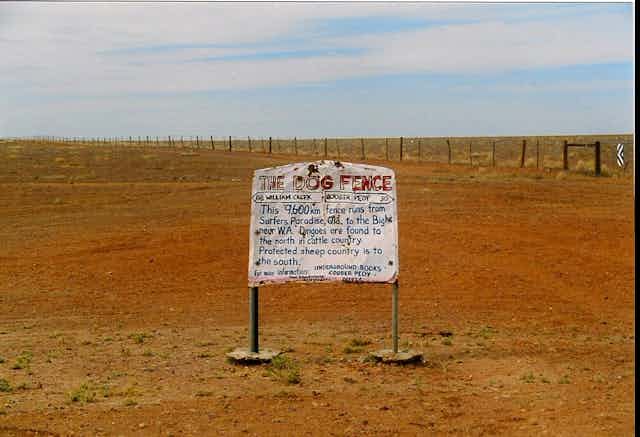 Dingo fence in South Australia.