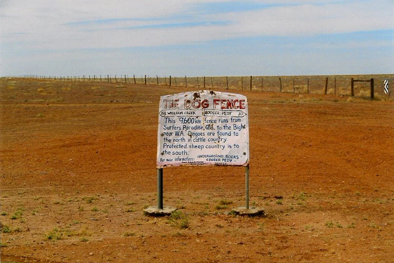 Dingo fence in South Australia.