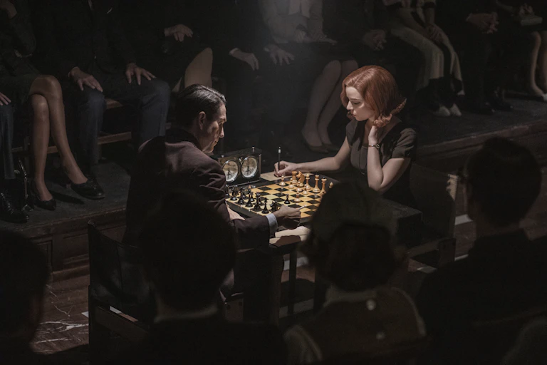 A scene from The Queen's Gambit.