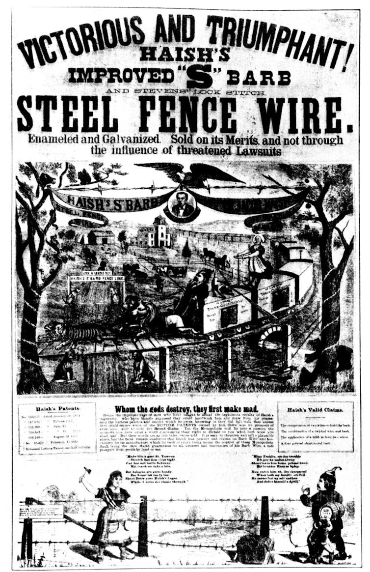 Vintage ad for barbed wire.
