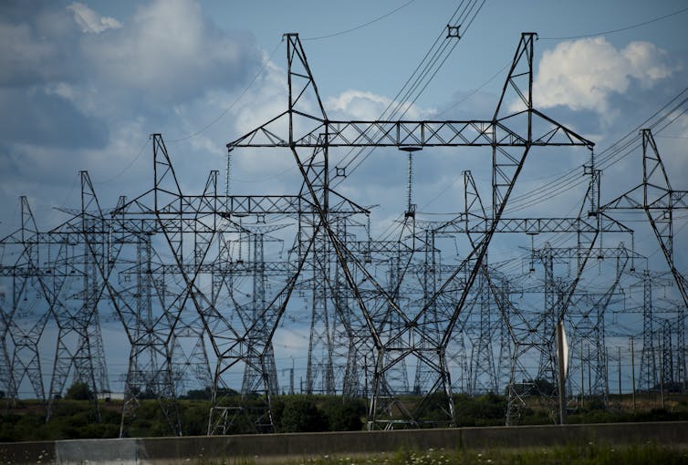 Electrical towers and power lines