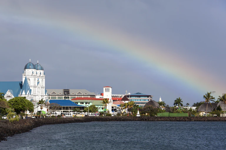 Apia waterfront in Samoa
