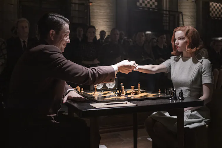 A scene from The Queen's Gambit.