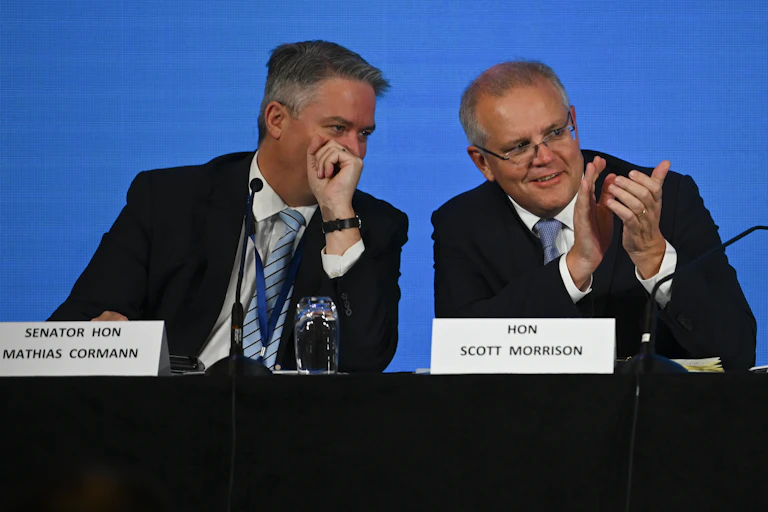 Mathias Cormann and Scott Morrison