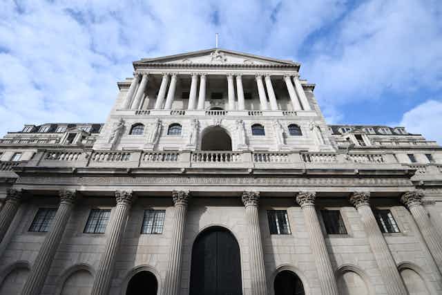 The bank of england against a blue sky