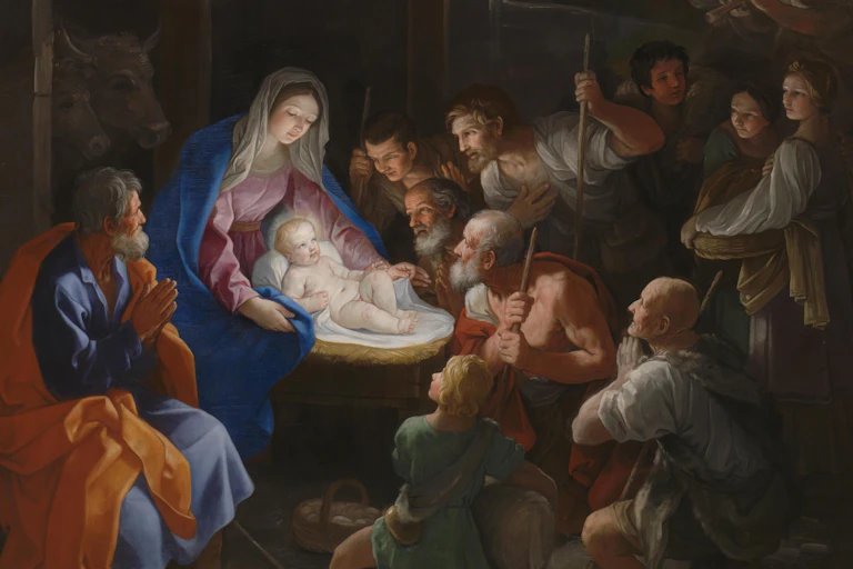 Paitinginf of the nativity scene.