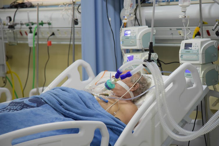 A patient in a Brazilian hospital with severe COVID-19