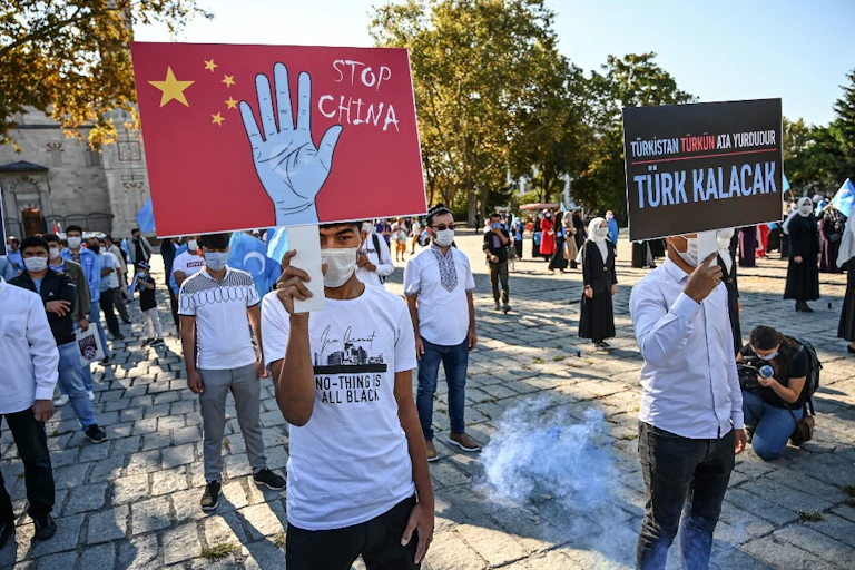 Manifestation en défense des Ouïgours à Istanbul