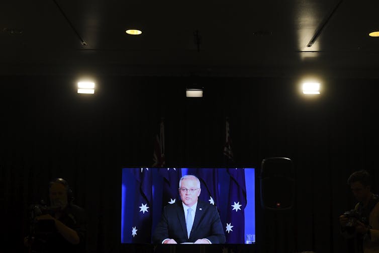 Prime Minister Scott Morrison at a virtual press conference, responding to China's tweet.