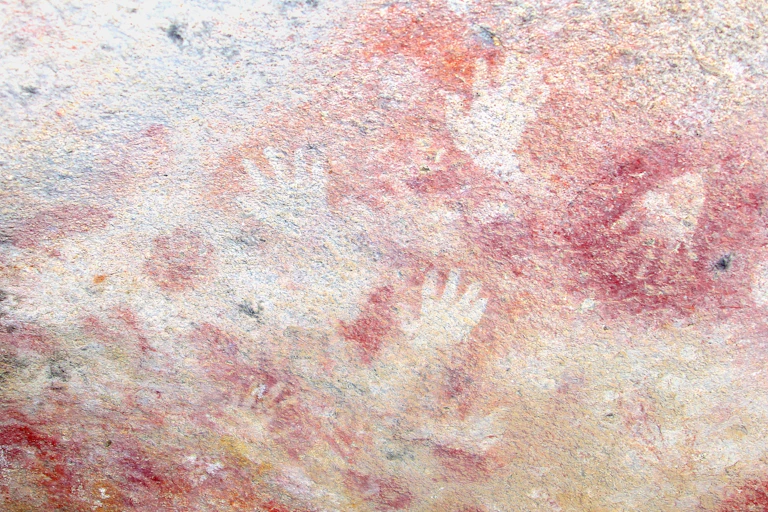 Rock prints of Aboriginal hands
