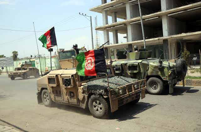 Afghan forces on the streets of Jalalabad