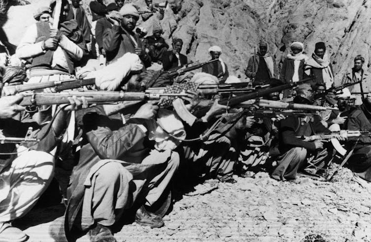 Afghan fighters in 1980