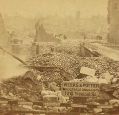 Photo of ruins in downtown Boston.