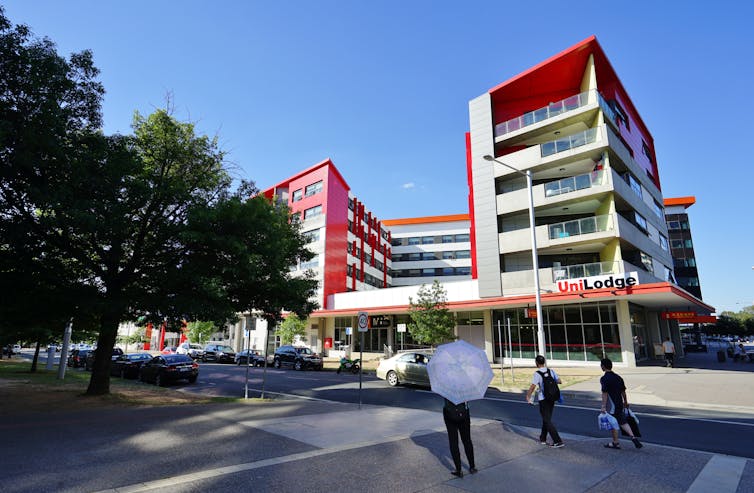 view of Unilodge student accommodation near ANU in Canberra