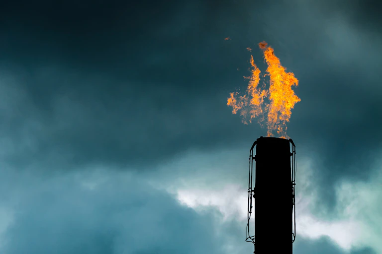 Gas flare in Western Australia