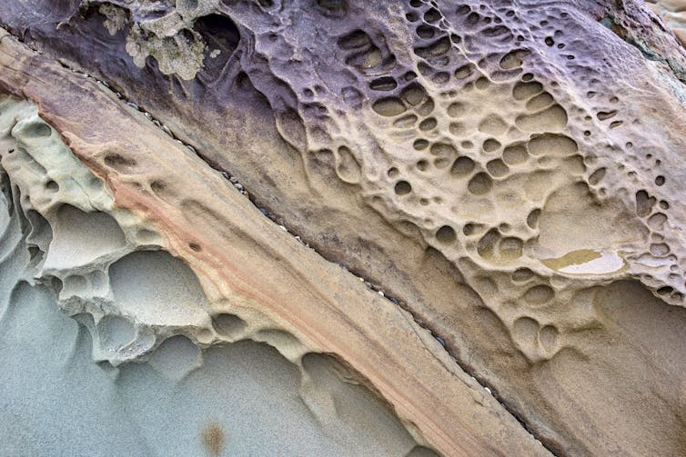 Detail of eroded rock