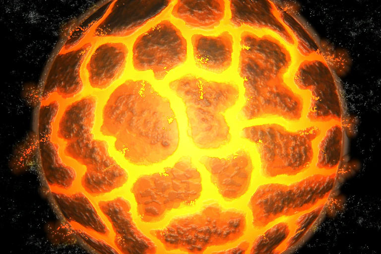 Illustration of an early Earth.