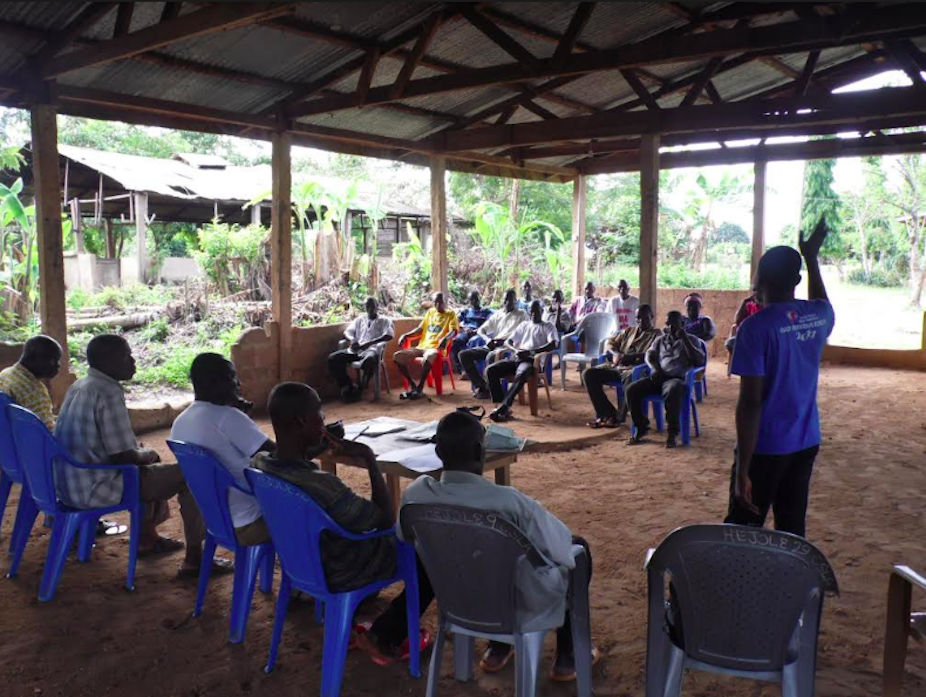 A community meeting to discuss needs