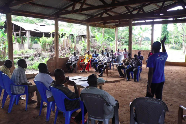 A community meeting to discuss needs