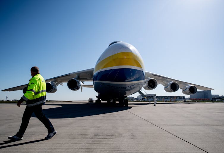 A cargo aeroplane.