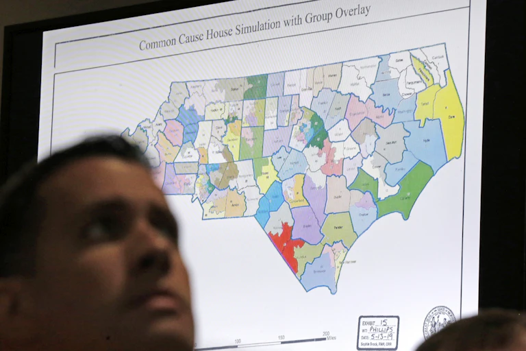 One map of North Carolina congressional districts