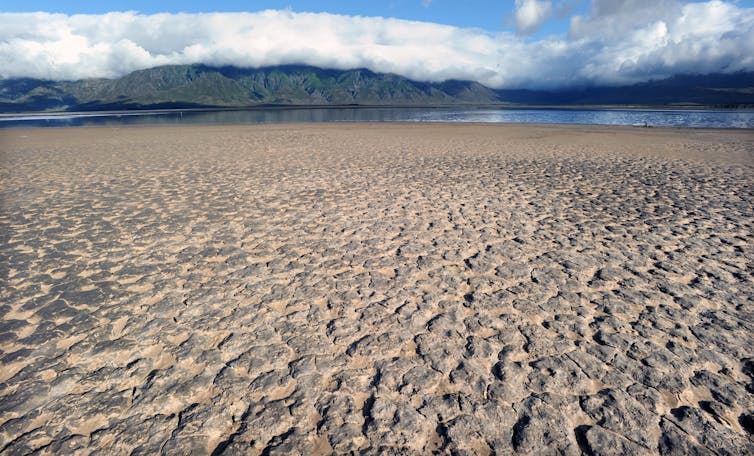 A drying dam.