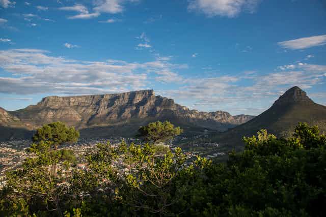 Landscape photo of Table Mountain.