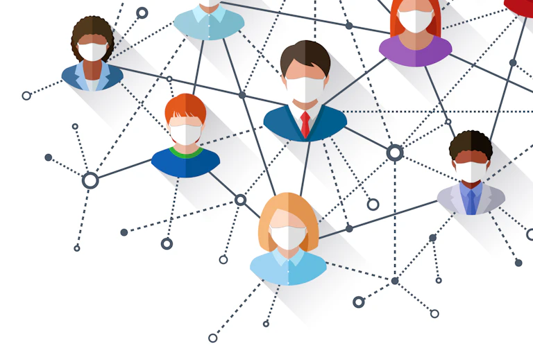 Illustration of human networks